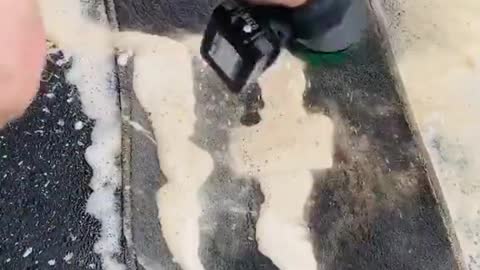 Cleaning of car carpet upholstery