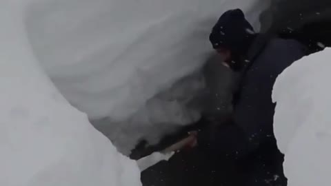 There was also a strong snowstorm that the house was swept away along with the roof