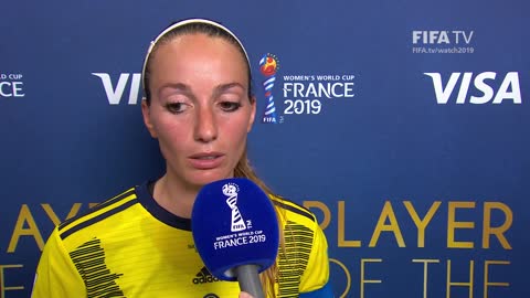 Kosovare Asllani – Player of the Match – Sweden v Thailand