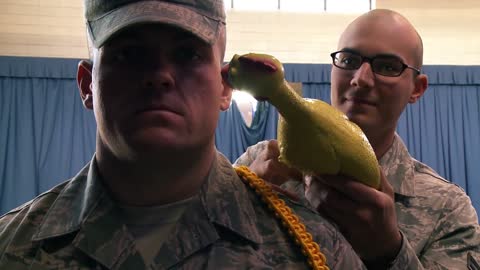 USAF Honor Guard - Rubber Chicken Bearing Test