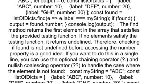 Finding a keyvalue pair in a list