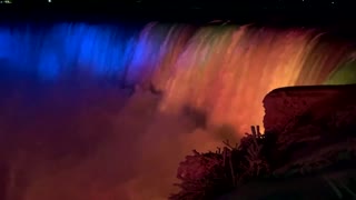 Niagara Falls lights up in support of Ukraine