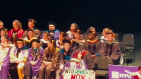 Students At NYU bring attention to the genocide taking place in Gaza at graduation #gaza