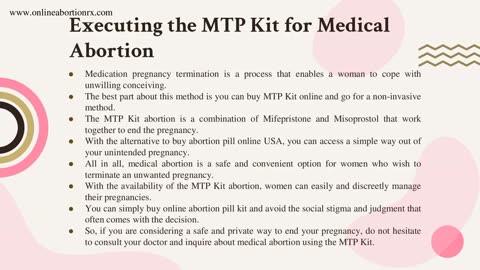 MTP Kit for Ease of Ending Unexpected Pregnancy at Home