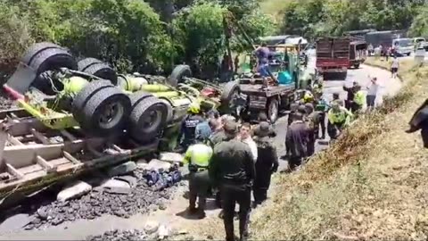 Imágenes del accidente en el sector de Los Colorados