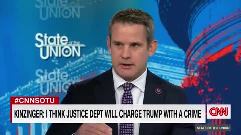 Adam Kinzinger thinks Trump should be charged and convicted, and that if Trump is not guilty of a crime he fears for the future of the country