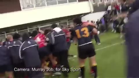 NZ School boy rugby team fight