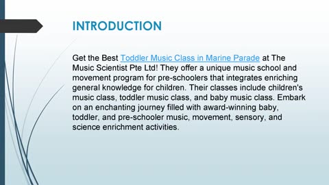 Get the Best Children Music Class in Marine Parade