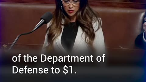 Rep Lauren Boebert Speaks to Reduce DOD Diversity Woke Heads Salary