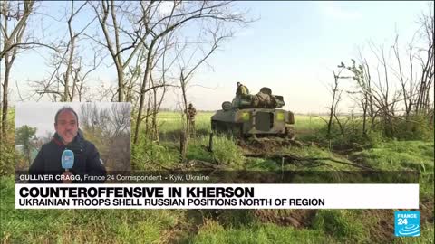 Ukrainian troops shell Russian positions north of Kherson