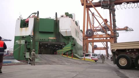 US military equipment arrives in Polish port