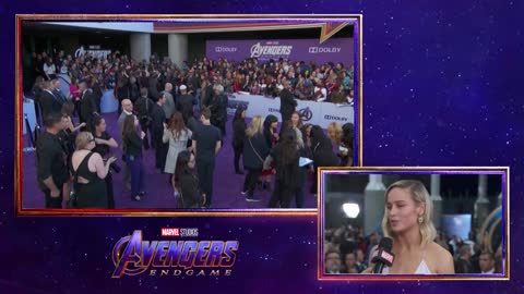 Brie Larson talks Captain Marvel joining the team LIVE from the Avengers Endgame Premiere