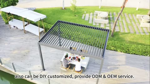 Kakadu Aluminum Motorized Louver Aluminum Pergola for Factory Direct