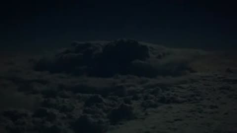 Pilots' view of a thunderstorm over the Atlantic Ocean