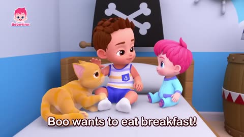 Good Morning ☀️ Let's Feed Boo 😻 | Bebefinn Best Songs and Nursery Rhymes