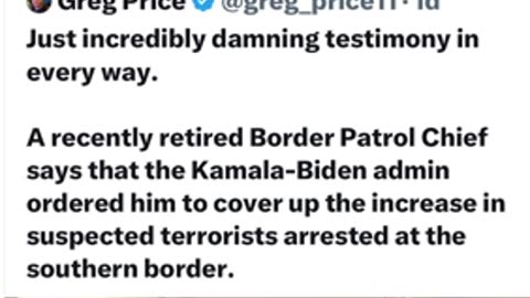 Kamala-Biden Admin Ordered BP to Cover Up Increase in Suspected Terrorists Arrested at the Southern Border!