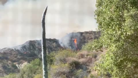 Arson Suspected Wildfire Picks Up Pace With Onshore Winds in California