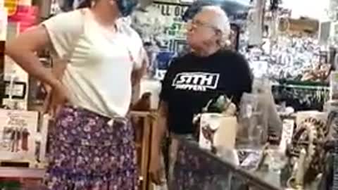 Viral Video: Elderly Aberdeen Star Wars Shop Owner Argues with a Transsexual!