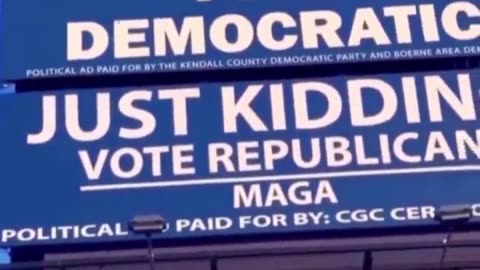 Democrat Billboard Goes Up in Texas.... INSTANTLY Gets Hilariously Trolled