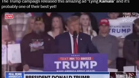 The Trump campaign released this amazing ad "Lying Kamala"