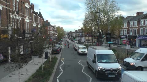 Bus ride London North Finchley Willesden