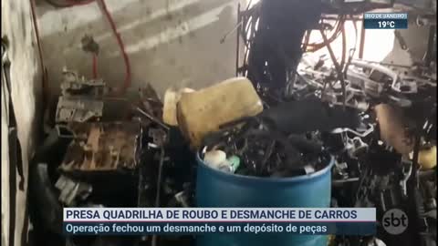 Quadrilha especializada em roubo e desmanche de carros é presa | SBT Brasil (07/11/22)