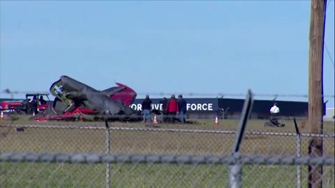 Two planes collide midair at WWII airshow in Texas