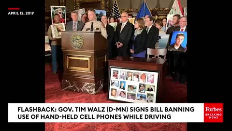 FLASHBACK: Tim Walz Signs Bill To Ban Use Of Hand-Held Cell Phones While Driving In Minnesota