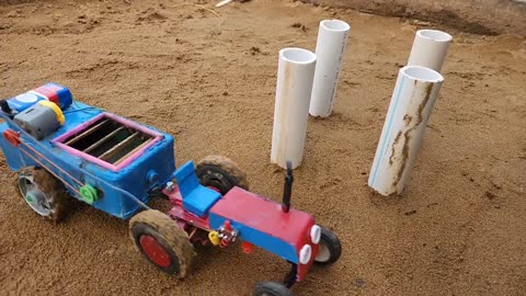 Diy tractor mini water tank construction | Science project