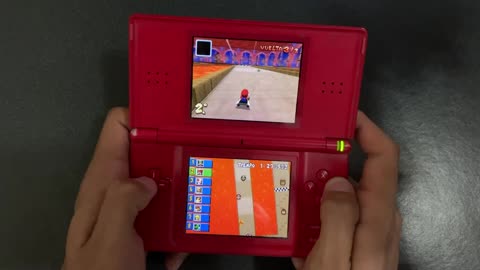 0271-Jugando: mariokart ds, gba castillo de bowser, copa plátano, 150cc, grand prix retro