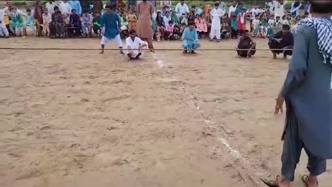 Rope Pulling Game At Village