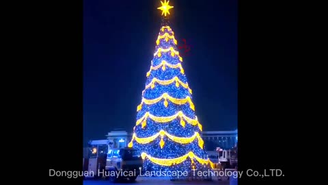 Christmas tree showcase #LED #Christmas #Hoyechi #Decorated