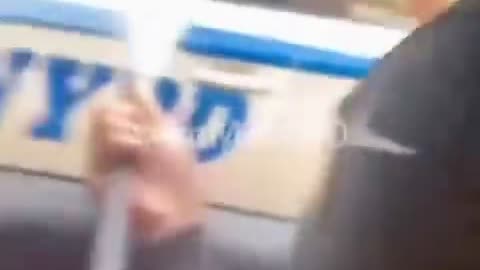 Illegals blast NYPD officer in face with foam