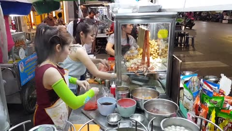 Thailand Street Food _ Thai Noodles Soup Style