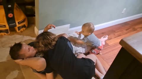 Funny Baby Moment : Happy Baby and Daddy Will Make You Laugh Hard-21