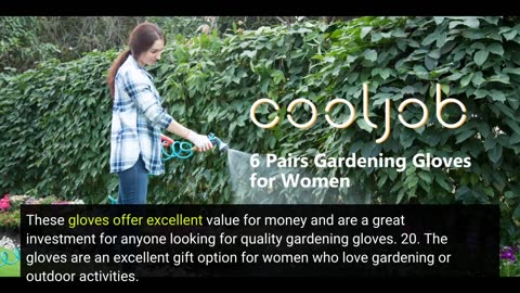 Buyer reviews : COOLJOB Gardening Gloves for Women and Ladies, 6 Pairs Breathable Rubber Coated