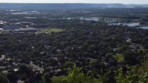 Our grand old Flag, Old Glory painting the breeze over Grandad Bluff