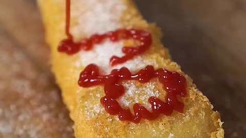 Mozzarella Cheese Corn Dog ASMR