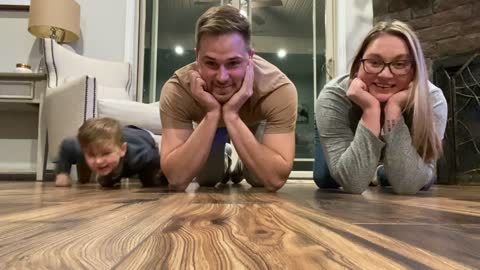 A Family Attempts the Center of Gravity Challenge