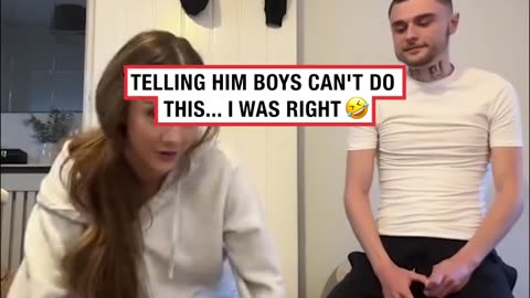 Lad Hilariously Fails Couple Challenge