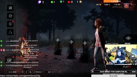 First Stream on ruble playing dead by daylight