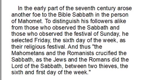 History of the Sabbath and First Day of the Week, Part 17