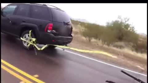 Police Grappler Stops a Car