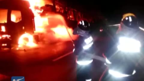 Spontaneous Combustion Destroys 12 Luxury Cars