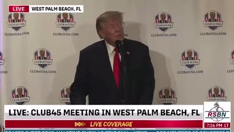 Trump Addresses FL Supporters at Club45 Meeting