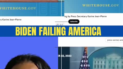 Press Secretary Karine Jean Pierre and the Failing Biden Administration #Short