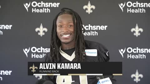 Alvin Kamara on Day 1, Contract Negotiations | Saints Training Camp 2024