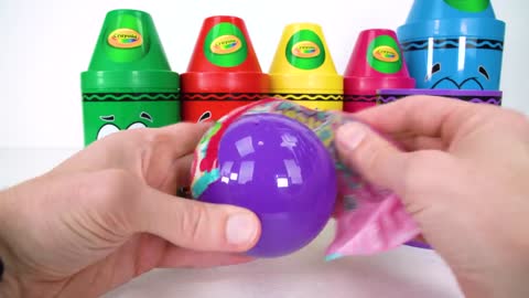 Best Toy Learning Video for Toddlers and Kids Learn Colors with Surprise Crayons!