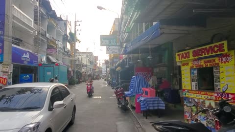 Early morning walk home on Soi Buakhao Pattaya Thailand