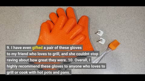 Customer Comments: KITCHEN PERFECTION Silicone Smoker Oven Gloves -Extreme Heat Resistant BBQ G...